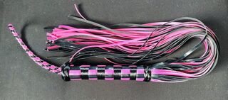 Pink and black sting flogger