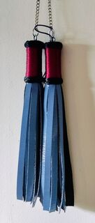 Blue/black thuddy poi floggers